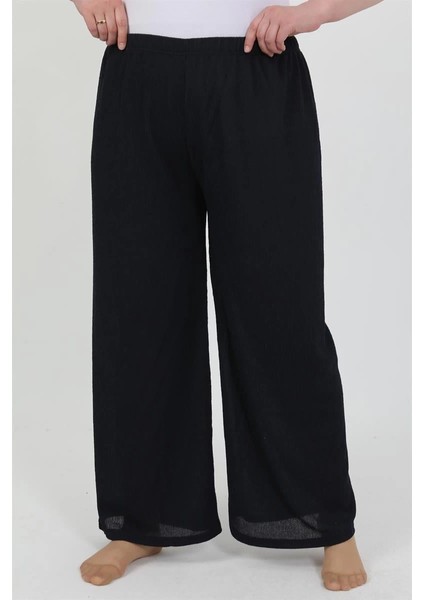 Kadın Büyük Beden Bürümcük Pantolon Lacivert modelleri