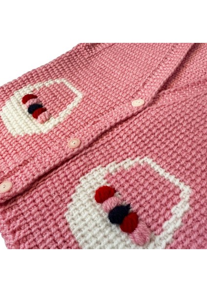 9030 El Örgüsü Yuvarlak Desenli Örgü Yelek - 1 - 3 Yaş modelleri