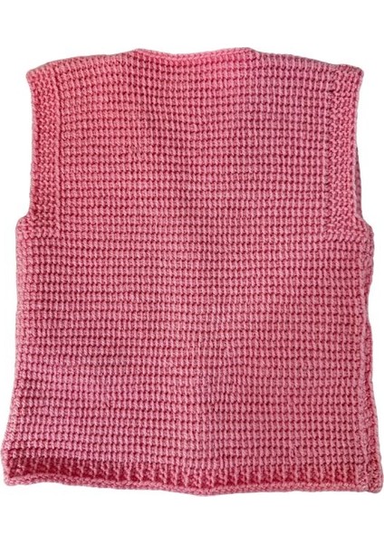 9030 El Örgüsü Yuvarlak Desenli Örgü Yelek - 1 - 3 Yaş fırsatları