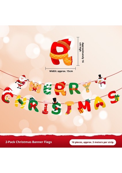 Yeni Noel Partisi Dekorasyon Kapı Asma Bunting Noel Askıları Atmosfer Dekorasyon Askıları (Yurt Dışından)