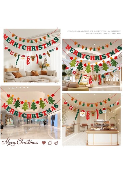 Yeni Noel Partisi Dekorasyon Kapı Asma Bunting Noel Askıları Atmosfer Dekorasyon Askıları (Yurt Dışından) fiyatları