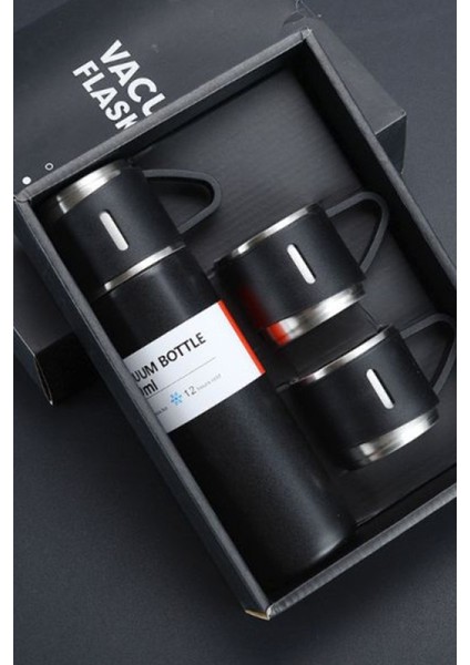 Termos Suluk 500ML 3 Bardaklı Set A+ Kalite Paslanmaz Çelik Kahve Termosu Hediye Çantalı modelleri
