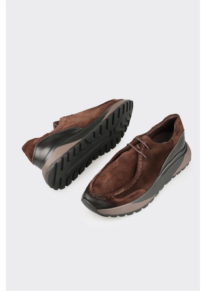 Kahve Deri Erkek Günlük Ayakkabı modelleri