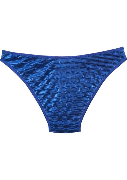 Kadın Mavi Dalga Desenli Parlak 2'li Slip fiyatları