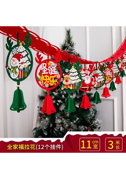 Yeni Noel Partisi Dekorasyon Kapı Asma Bunting Noel Askıları Atmosfer Dekorasyon Askıları (Yurt Dışından)