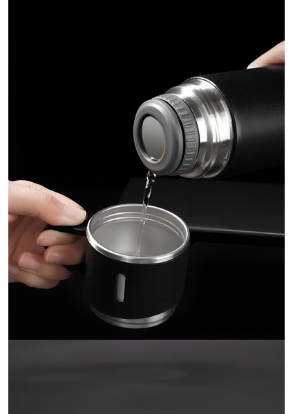 Çelik 3 Bardaklı Termos Fincan Seti Vakumlu Kamp Seti 12 Saat Sıcak 12 Saat Soğuk Kalabilen Termos I modelleri