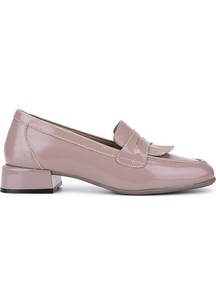 Kadın Hakiki Deri Vizon Rugan Loafer Ayakkabı 1161 7206 Bn Ayk SK25-26 Vızon Krsk Rgn