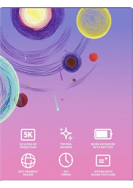 Galaxy Star Projector – Ev Planetaryum • Uyku Desteği, Rahatlama & Dekorasyon Için 4K Gökyüzü Projektörü