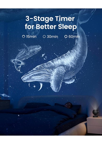Galaxy Star Projector – Ev Planetaryum • Uyku Desteği, Rahatlama & Dekorasyon Için 4K Gökyüzü Projektörü