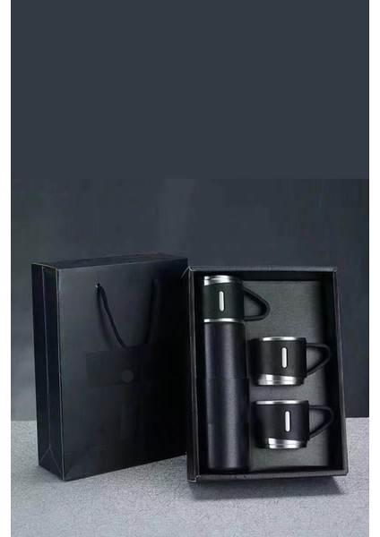 Çay Termosu 500ML 3 Bardaklı A+ Kalite Paslanmaz Çelik Kamp Termosu Çantalı Hediye fiyatları