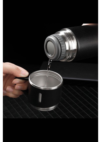 Çay Termosu 500ML 3 Bardaklı A+ Kalite Paslanmaz Çelik Kamp Termosu Çantalı Hediye modelleri