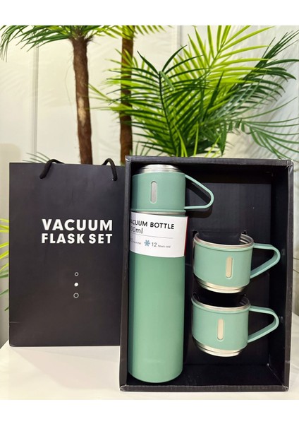 El Termosu 500ML 3 Bardaklı Set Paslanmaz Çelik Kahve Termosu A+ Kalite Hediye Çantalı fiyatları