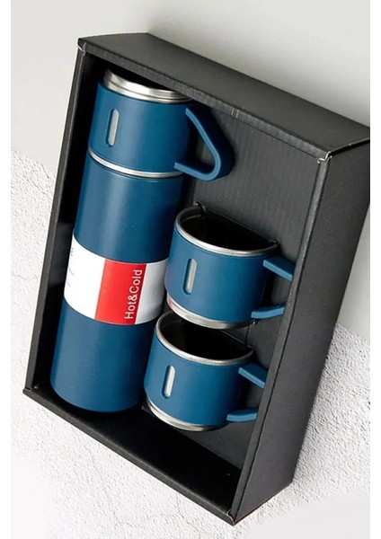 500ML Termos Bardak 3'lü Set Premium A+ Kalite Paslanmaz Çelik Termos Çantalı Hediye fırsatları