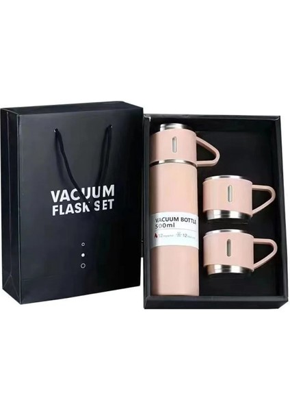 Artbases 3 Bardaklı Metal Termos Seti 500 ml Siyah Kutulu Tr fiyatları