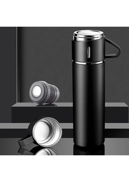 3 Bardaklı Termos 500ML Sıcak Tutan Paslanmaz Çelik Kahve Çay Termosu Çantalı Hediye fiyatları