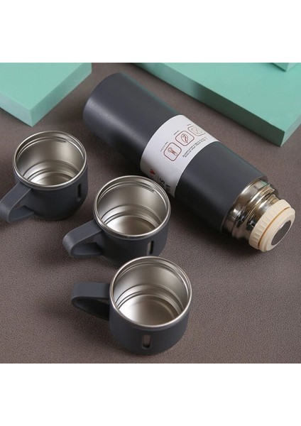 3 Bardaklı Termos 500ML Sıcak Tutan Paslanmaz Çelik Kahve Çay Termosu Çantalı Hediye modelleri