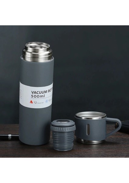 3 Bardaklı Termos 500ML Sıcak Tutan Paslanmaz Çelik Kahve Çay Termosu Çantalı Hediye fırsatları