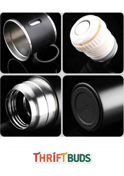 Premium 3 Bardaklı Çelik Termos Set 500ML Paslanmaz Çelik Kahve Termosu Hediye Çantalı fiyatları