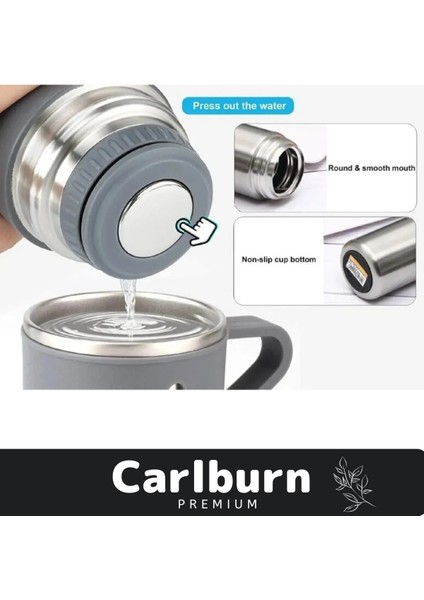 Özel Üretim Paslanmaz Çelik 3 Bardaklı Soğuk Sıcak Termos Vakumlu Termos Set Çanta Hediyeli 550 ml > modelleri