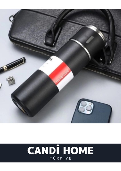 Premium Özel Seri Hediyelik Paslanmaz Çelik 550 ml 3 Bardaklı Soğuk Sıcak Termos Set Çanta Hediyeli modelleri