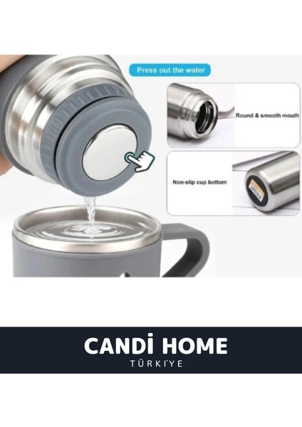 Premium Özel Seri Hediyelik Paslanmaz Çelik 550 ml 3 Bardaklı Soğuk Sıcak Termos Set Çanta Hediyeli fırsatları