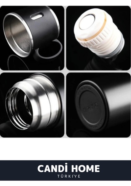 Premium Özel Seri Hediyelik Paslanmaz Çelik 550 ml 3 Bardaklı Soğuk Sıcak Termos Set Çanta Hediyeli indirimleri