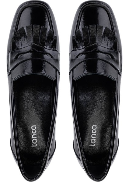 Kadın Hakiki Deri Siyah Rugan Loafer Ayakkabı 1161 7206 Bn Ayk SK25-26 Sıyah Krsk Rgn indirimleri