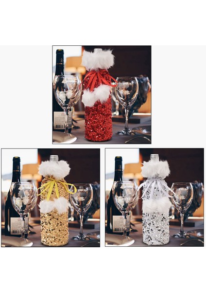 Noel Pullu Şarap Şişesi Kapağı Peluş Dudak Ruju Şarap Kapağı (Yurt Dışından) modelleri