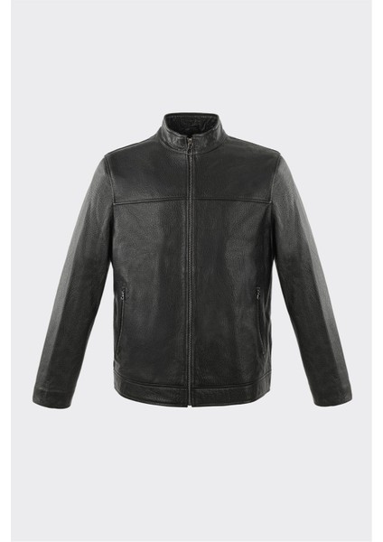 Siyah Deri Erkek Ceket