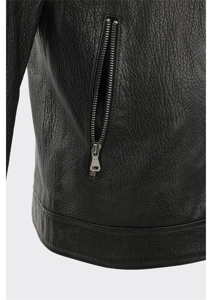 Siyah Deri Erkek Ceket modelleri