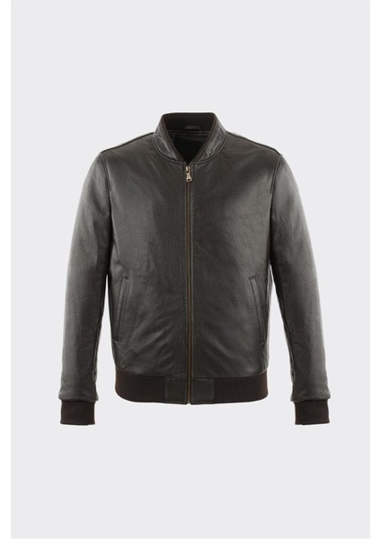 Kahve Deri Erkek Ceket