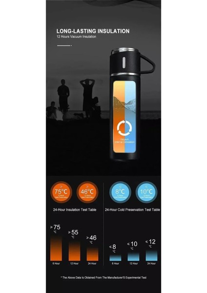 Bardaklı Termos 500ML 3 Bardaklı Set Premium A+ Kalite Çelik Termos Kahve Çay Termosu Çantalı fırsatları