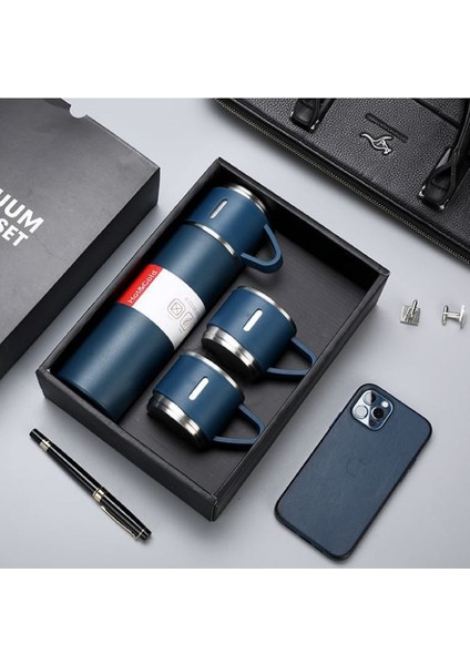 Termos 3 Bardaklı Termus Siyah 1 L Içecek Çelik Siyah 48 Saat modelleri