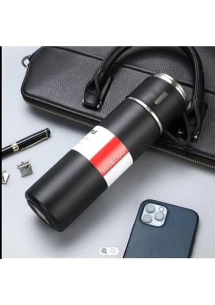 Premium 500ML Termos Bardak Seti 3 Bardaklı Paslanmaz Çelik Kahve Termosu Hediye Çantalı fırsatları