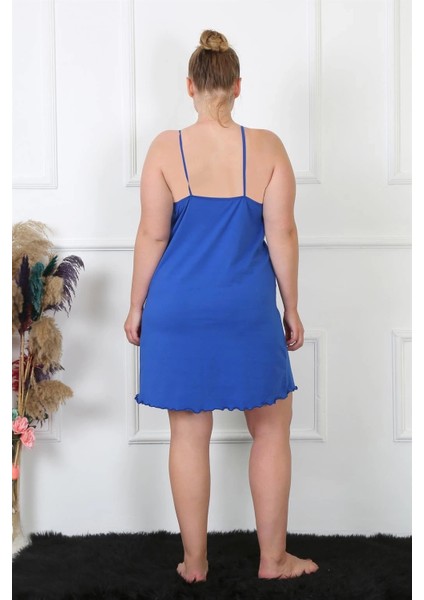 Kadın Sax Pamuklu Ip Askılı Büyük Beden Gecelik fırsatları