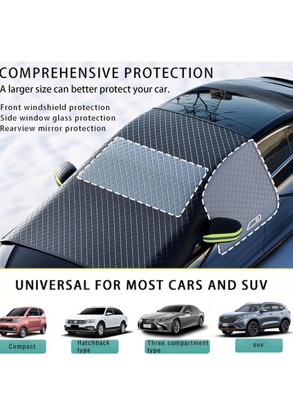 Kış Araba Kar Kalkanı Manyetik Emme Kalınlaştırılmış Yarım Kapak Araba Giysi Don Önleyici Kar Araba Kapağı Ön Ön Cam Kar Kalkanı (Yurt Dışından) fırsatları