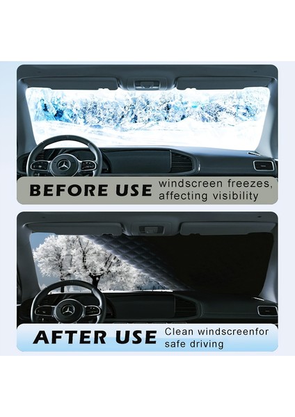 Kış Araba Kar Kalkanı Manyetik Emme Kalınlaştırılmış Yarım Kapak Araba Giysi Don Önleyici Kar Araba Kapağı Ön Ön Cam Kar Kalkanı (Yurt Dışından) indirimleri