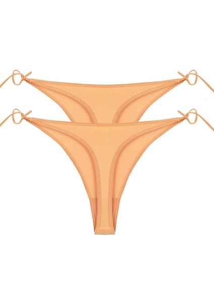 Kadın Turuncu Yandan Bağlamalı 2'li Tanga Slip