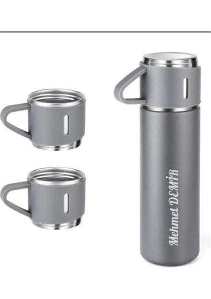 3 Bardaklı 500ML Termos Seti A+ Kalite Paslanmaz Çelik Kahve Çay Termosu Çanta Hediyeli modelleri