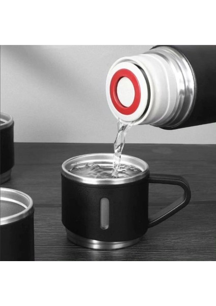 Paslanmaz Çelik Termos Renk 3 Bardaklı Termos Seti Vakumlu Termos Set Çanta Hediyeli Yok Paslanmaz Ç indirimleri