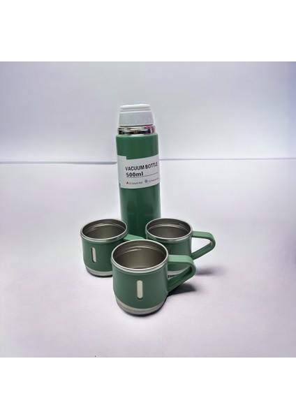 Premium Termos Seti 3 Bardaklı 500ML Paslanmaz Çelik Kahve Termosu Hediye Çantalı fırsatları