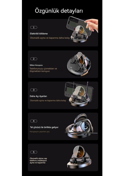 Araba Cep Telefonu Standı Yeni Kablosuz Şarj Cihazı Titreşim Önleyici Üst Düzey Araba Navigasyonu Özel Cihaz Merkez Konsolu (Yurt Dışından) fiyatları