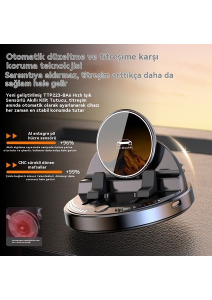 Araba Cep Telefonu Standı Yeni Kablosuz Şarj Cihazı Titreşim Önleyici Üst Düzey Araba Navigasyonu Özel Cihaz Merkez Konsolu (Yurt Dışından) modelleri