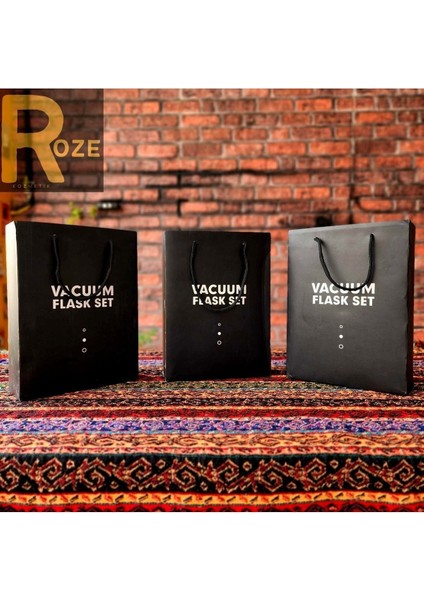 Özel Kutusunda Paslanmaz Çelik 3 Bardaklı Vakumlu Termos Seti 12 Saate Kadar Isı Koruma Kamp Piknik fiyatları