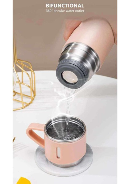 Paslanmaz Çelik 3 Bardaklı Vakumlu Termos Set 500 Ml, 12 Saate Kadar Isı Koruma Termos Içecek 500 ml fiyatları