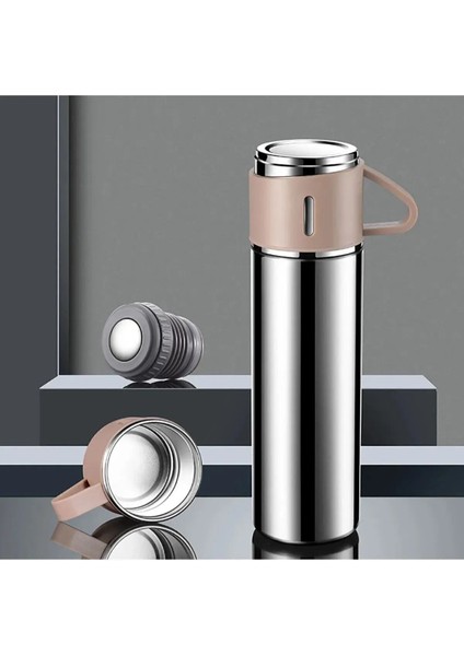 Termos Suluk 500ML 3 Bardaklı Set Paslanmaz Çelik Kahve Çay Termosu Premium Çanta Hediyeli modelleri