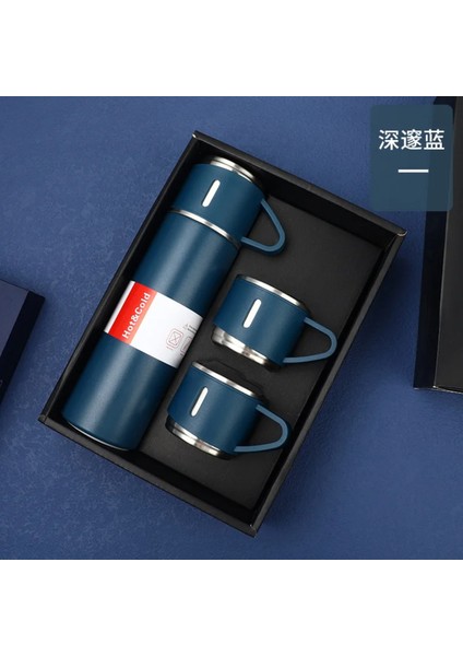 Termos Suluk 500ML 3 Bardaklı Paslanmaz Çelik Kahve Çay Termosu Premium Hediye Çantalı fiyatları