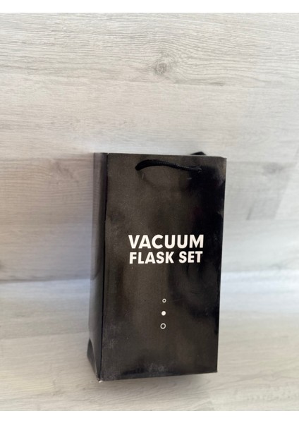 Kişiye Özel Isimli Çelik Hediyelik 3 Bardaklı Çantalı Termos Seti 500 ml Paslanmaz Çelik Siyah 12 Sa modelleri