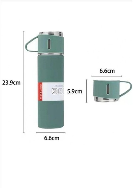 3 Bardaklı Termos 500ML Sıcak Tutan Paslanmaz Çelik Kahve Çay Termosu Çantalı Hediye modelleri