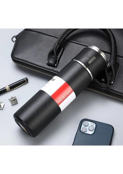 Özel Tasarım Paslanmaz Çelik 3 Bardaklı Termos Soğuk Sıcak Vakumlu Set Çanta Hediyeli 550 ml 450-550 indirimleri